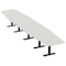 Skutchi Designs 18ft Conference Table With Power Unit | 18 Person Modular Hexagon Meeting Table | Harmony Series HAR-HEX.IR-48X216-T.BK-U779-NA - alternate 1