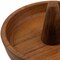 Homeroots Traditional Solid Teak Ring Cone Jewelry Dish 475866 - alternate 6