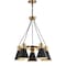Jonathan Y Apollo 22" 5-Light Metal LED Pendant, Black/Brass Gold JYL6135A - alternate 8