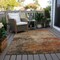 Homeroots 3' X 5' Khaki Brown And Copper Abstract Washable Indoor Outdoor Area Rug 606134 - alternate 7