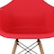 Homeroots 28" Red And Brown Heavy Duty Plastic And Solid Wood Low Back Counter Height Bar Chair 520679 - alternate 7