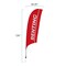 Showdown Displays 10.5 Ft  Value Razor Sail Sign Kit (Single-Sided With Value Spike Base) - Renting Red 908110-007 - alternate 4