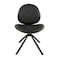 Homeroots Black Upholstered Faux Leather And Metal Dining Side Chair 632548 - alternate 6
