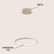 Jonathan Y Brice 15.75" Modern Contemporary Metal Round Dimmable Integrated LED Pendant, Beige JYL7202H - alternate 6