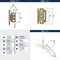 Amerock 3/4in 19mm Door Thickness Full Inset Partial Wrap Ball Tip Golden Champagne Cabinet Hinge, Single PK3180TBBBZ - alternate 4