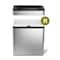 Simplehuman 3 gal Rectangular Trash Can, Silver, Swing, Stainless Steel, 6 1/4 in CW1225 - alternate 5