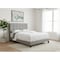 Homeroots Gray Solid and Manufactured Wood Full Upholstered Linen Bed Frame 333284 - alternate 3