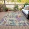 Homeroots 5' X 8' Linen Purple And Gold Abstract Washable Indoor Outdoor Area Rug 630868 - alternate 4