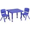 Flash Furniture Square Activity Table, Plastic, Steel, Blue YU-YCX-0023-2-SQR-TBL-BLUE-R-GG - alternate 1