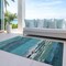 Homeroots 10' X 14' Teal Blue Abstract Washable Indoor Outdoor Area Rug 608758 - alternate 8