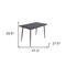 Homeroots 47" Dark Brown and Black Wood and Metal Dining Table 568214 - alternate 4