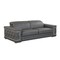 Homeroots 89" Dark Gray Italian Leather Sofa With Silver Legs 329589 - alternate 4