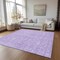 Homeroots 8' X 10' Lilac And Ivory Floral Washable Indoor Outdoor Area Rug 581873 - alternate 4