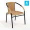 Flash Furniture Lila  Beige Rattan Indoor-Outdoor Restaurant Stack Chair, PK4 4-TLH-037-BGE-GG - alternate 10