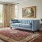 Homeroots 83" Slate Blue Velvet Wood Sofa With Toss Pillows 543951 - alternate 6