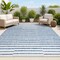 Jonathan Y Sukie Modern Offset Stripe Ivory/Blue 5 ft. x 8 ft. Indoor/Outdoor Area Rug SMB133C-5 - alternate 1