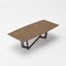 Homeroots 107" Walnut And Black Rectangular Geo Trestle Wood Dining Table 487371 - alternate 4