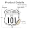 Signmission California Route Marker Shield Sign Us 1, 12 Inch X 12 Inch, Vinyl Decal SHI-D-12-370 - alternate 5
