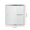 Fab Glass And Mirror Double Sliding Bathroom Shower Door Sorrento Lux Series - Brushed Nickel Finish Adjustable 44in- SHSOL48X62BN - alternate 3