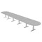 Skutchi Designs 22ft Conference Table With Power Unit | 22 Person Modular Racetrack Meeting Table | Harmony Series HAR-RAC-48X264-T-U779-NA - alternate 1