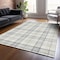 Homeroots 9' X 12' Silver And Gray Plaid Washable Indoor Outdoor Area Rug 601372 - alternate 6