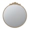 Homeroots 32" Gold Crowned Top Iron Framed Accent Mirror 485046 - alternate 1