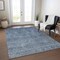 Homeroots 8' X 10' Blue And Ivory Floral Washable Indoor Outdoor Area Rug 605720 - alternate 7
