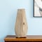 Homeroots 15" Natural Abstract Cylinder Solid Wood Table Vase 397539 - alternate 4