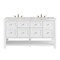 James Martin Vanities Breckenridge 60 in. Double Vanity, Bright White, w/ 3 CM Carrara Marble Top 330-V60D-BW-3CAR - alternate 1