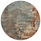 Homeroots 8' Pale Aqua Copper And Beige Round Abstract Washable Indoor Outdoor Area Rug 618234 - alternate 5
