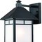 Homeroots XL Matte Black Frosted Glass Lantern Wall Light 398643 - alternate 3