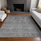 Homeroots 10' X 14' Gray And Charcoal Floral Washable Indoor Outdoor Area Rug 605728 - alternate 6