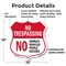 Signmission No Trespassing Shield Sign No Animals Ve, 12 Inch X 12 Inch, Plastic Sign SHI-P-12-413 - alternate 4