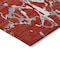 Homeroots 8' X 10' Red Ivory And Gray Striped Washable Indoor Outdoor Area Rug 600921 - alternate 7