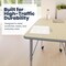 Flash Furniture Commercial Adjustable Height Rectangular Activity Table - Locking Casters-LT NAT XU-A2448-REC-LTNAT-T-A-CAS-GG - alternate 5