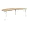 Flash Furniture Commercial Adjustable Height Kidney Activity Table-Standard Legs in LT NAT XU-A4896-KIDNY-LTNAT-T-A-GG - alternate 1
