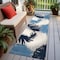 World Rug Gallery Amalfi Contemporary Tropical Floral Indoor/Outdoor Runner Rug 2 ft 7 in x 10 ft Navy 8013NAVY27X10 - alternate 1