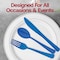 Smarty Had A Party Blue Disposable Plastic Party Spoons, 600PK 410S-B-CASE - alternate 6