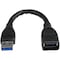 Startech.Com 6in Black USB 3.0 (5Gbps) Extension Adapter Cable A to A - M/F USB3EXT6INBK - alternate 1