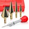 Neiko Step Drill Bit Set and Automatic Center Punch, 5 Piece, 41 SAE Sizes Total, 1/8 in - 1-0.375 in 10169A - alternate 1