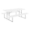 Flash Furniture Insta-Fold 6 Foot Granite White Indoor-Outdoor Picnic Table - Commercial Grade Foldable Steel Frame RB-EBB-3072FD-MND-WH-GG - alternate 5