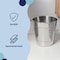 Happimess Riley Modern Classic Hammered Steel Accent 2 Gal Waste Bin, Polished Steel, 2PK HPM1111E-SET2 - alternate 6