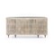 Homeroots 64" Ivory and Silver Solid Wood Executive Desk With Five Drawers 489190 - alternate 4