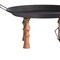 Homeroots Set of Three Black And Brown Wood And Metal Round Riser Trays With Handles 636206 - alternate 2