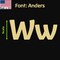 Aacc Self-Adhesive Vinyl Letter: w, Scale: 16 in. Color: Gold Font: Anders by, 4PK AACC-Anders-lw-Gold-I16x4 - alternate 1