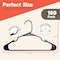 Campior Premium Black Clothes Hangers, Slim, Durable, with Shoulder Grooves for Coats and Laundry, 180PK CMPPLH180BK - alternate 7