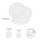 Smarty Had A Party White w/Silver Antique Floral Round Plastic Dinnerware Set, 120 Dinner Plates, 120 Salad Plates, 240PK 920WHSVP-CASE - alternate 7