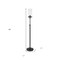 Homeroots 66" Black Adjustable Torchiere Floor Lamp With Clear Glass Cylinder Shade 523381 - alternate 5