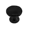 Laurey 1in Mushroom Knob with Ring Base - Summerland - Matte Black 12120 - alternate 1
