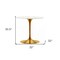 Homeroots 32" White And Gold Marble And Metal Dining Table 520850 - alternate 10
